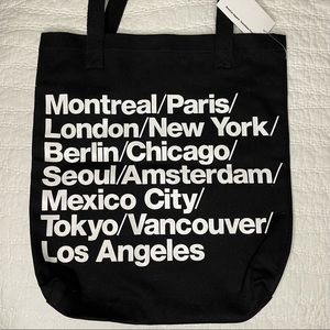 American Apparel Cities Black Tote Bag